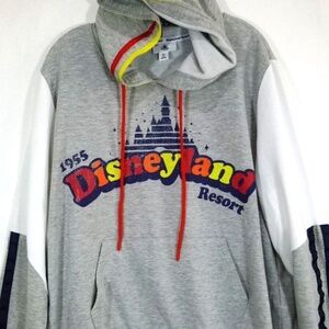 Disney-Disneyland Resort- Womens Pullover Hoodie Sweatshirt- Large Gray/White